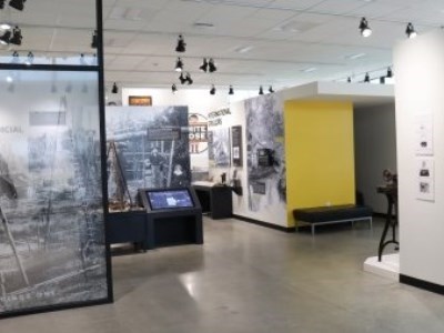 newly renovated main gallery at the oil museum.