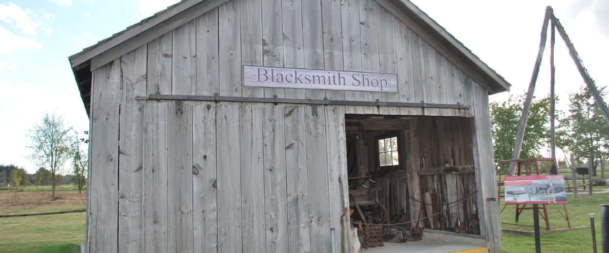Blacksmith shop at OMC.