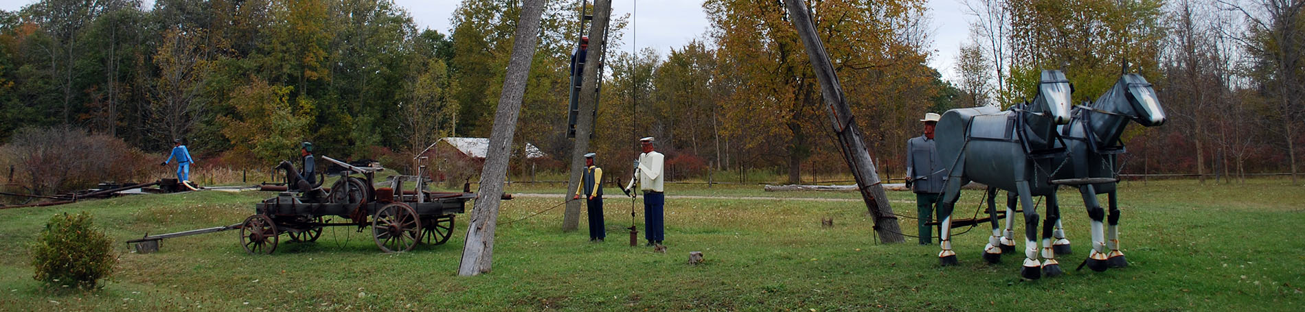 Sculptures located in Fairbank Oil Fields